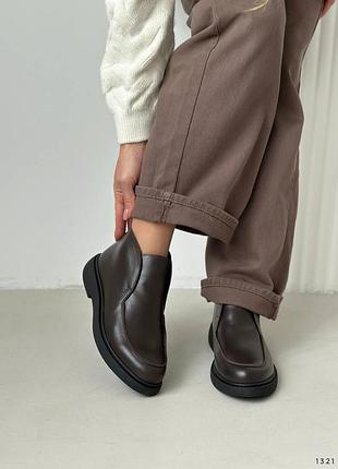 Черевики лофери зимові шоколадні