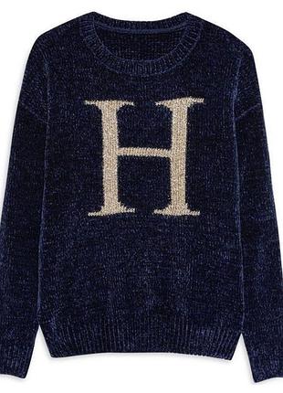 Велюровий різдвяний светр гаррі поттера з літерою «h»,