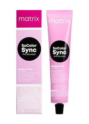 Крем-фарба без аміаку matrix color sync 8v світлий блонд фіолетовий, 90мл