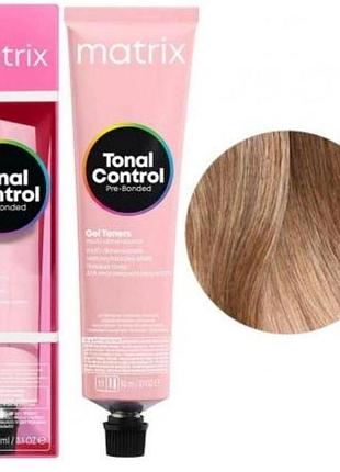Кислотный тонер- краска для волос matrix tonal control pre-bonded acidic gel toner 9rg блондин 90 мл