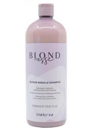 Хелатуючий шампунь для блонду inebrya blonde miracle shampoo 1000 мл