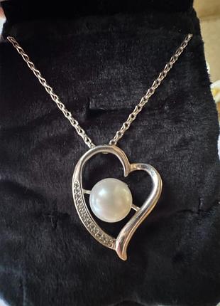 Срібний кулон з перлиною