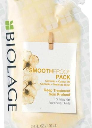 Профессиональная маска глубокого действия biolage smoothproof deep treatment для разглаживания волос 100 мл