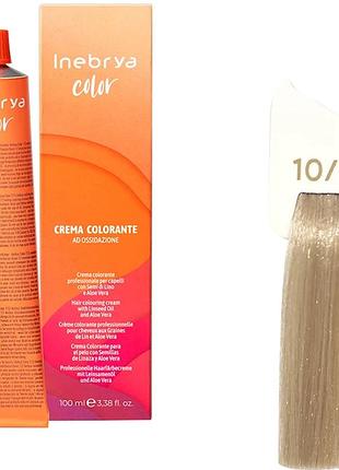 Крем-краска inebrya для волос сolor 10/13 platinum blonde ash gold с содержанием аммиака 100 мл