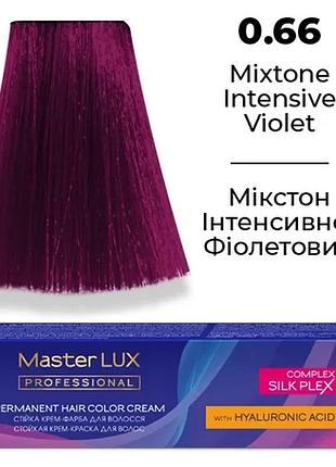 Стійка крем-фарба для волосся master lux 0.66 мікстон інтенсивно-фіолетовий 60 мл
