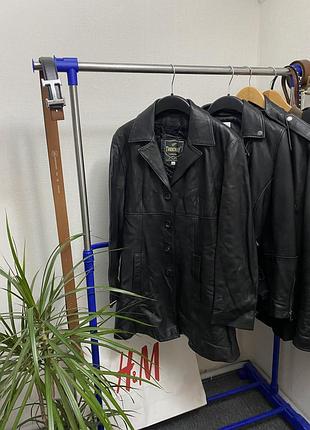 Вінтажний шкіряний плащ trekway 1