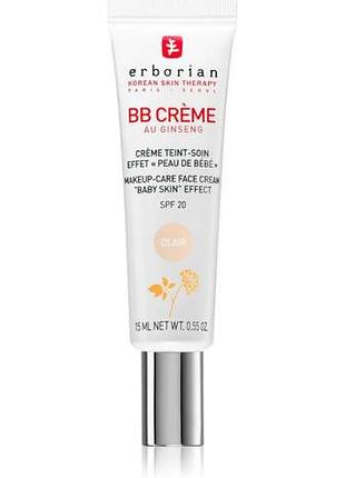 Тонуючий bb-крем erborian baby skin effect spf 20 clair 15 ml
