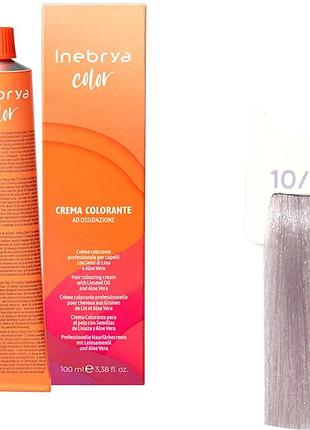 Крем-краска inebrya для волос сolor 10/02 blonde platinum light violet pastel с содержанием аммиака 100 мл