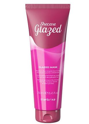 Маска для блеска волос с эффектом глазирования inebrya sheсare glazed mask 250 мл