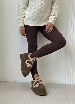 Ботинки сноубусы теплые на натуральном меху