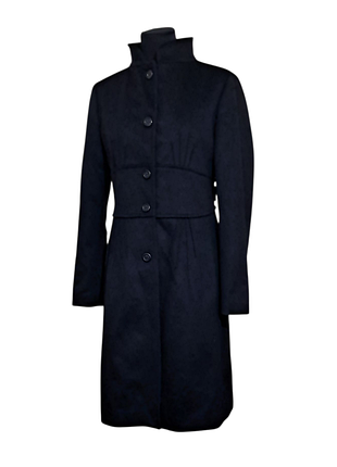 Приталенное пальто zara woman — 100% шерсть. размер s