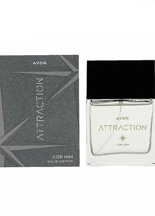 Attraction avon for him 30 мл нові чоловічі етрекшн для нього туалетна вода одеколон парфуми акція дешево ейвон для чоловіків парфюм духі