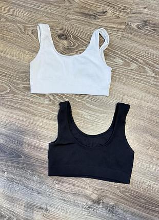 Набір топів у рубчик xs-s 2+1 у подарунок