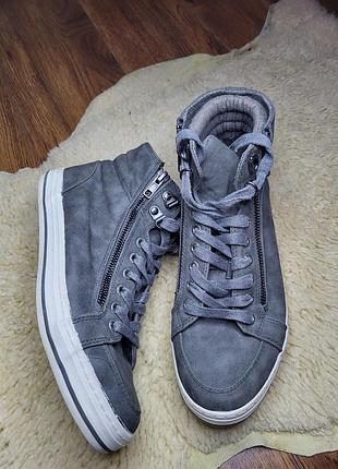 Серые высокие кеды venice, размер 40