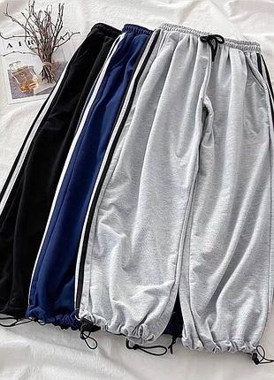 Штани на флісі з затяжками