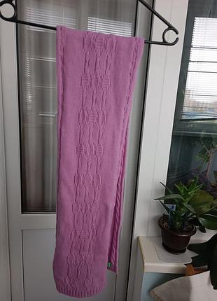 Шерстяной вязаный шарф united colors of benetton