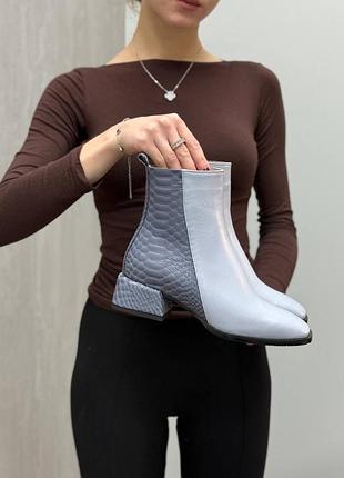 Шкіряні комбіновані оригінальні черевики