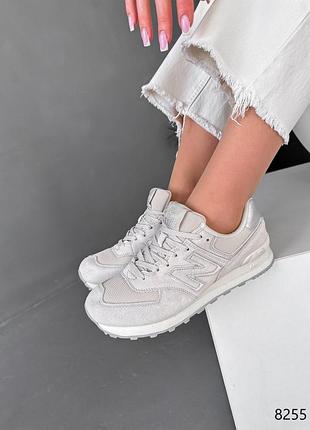 Кросівки жіночі new balance беж натуральна замша 8255