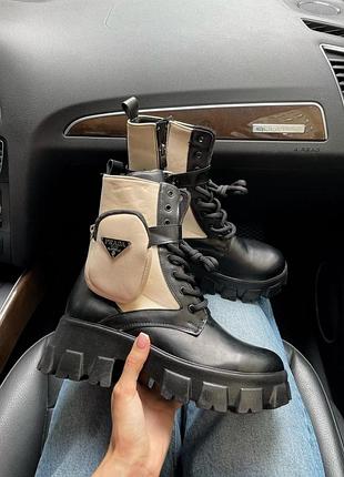 Жіночі кросівки boots black beige