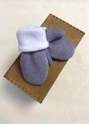 Перчатки детские из ангоры на флисе, с резинкой