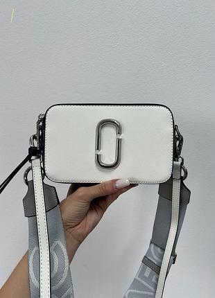 Сумка marc jacobs the snapshot metallic white