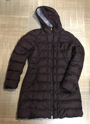 Жіночій довгий пуховик  the nord fase 46 розмір