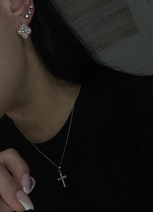 Кольє ланцюжок та хрестик 2