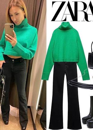 Светр  zara вкорочений. вязаний