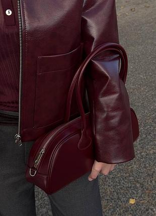 Сумка шкіряна fotts fotts бургунді
