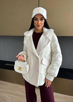 Куртка пуховик білий