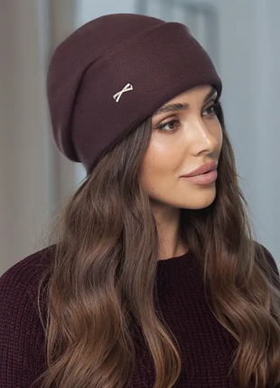 Зимняя женская шапка из кашемира 5 цветов 908ла