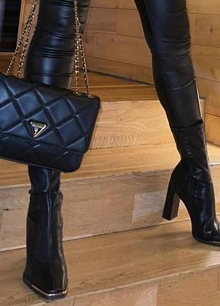 Ботінки чорні на каблуку