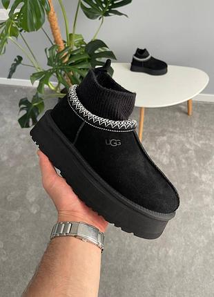 👟 уггі   ugg tasman platform sock black   / наложка bs👟