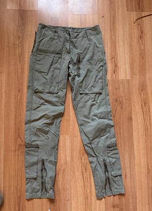 Штаны милитари коттон зеленые хаки женские
