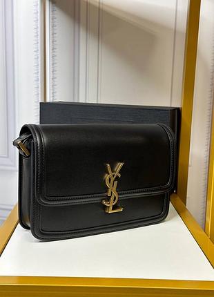 Чёрная кожаная сумка люкс