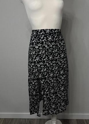 Літня спідниця 🌸 легка, повітряна з розрізом