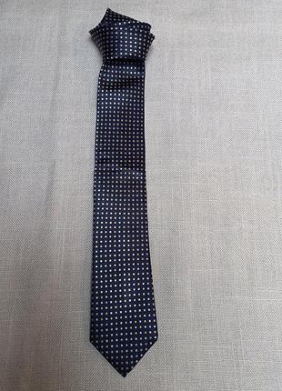 Краватка шовкова темно-синя