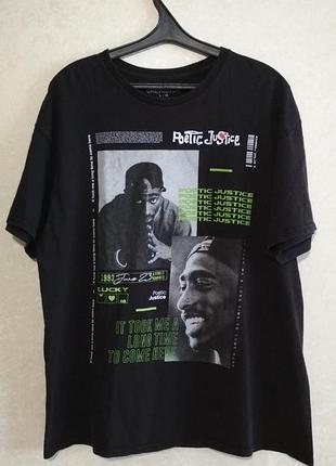 Футболка 2pac tupac shakur poetic justice y2k hip-hop merch (m-l) оригинал