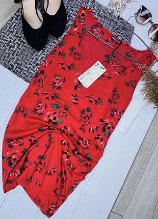 Нова майка l майка в квітковий принт жіноча майка червона