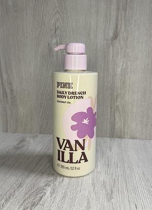 Парфумований лосьйон для тіла з дозатором pink victoria's secret vanilla 355 мл