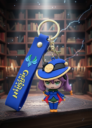 Брелок геншин імпакт мона genshin impact mona аніме фігурка іграшка для ключів, рюкзака, сумки 7 см