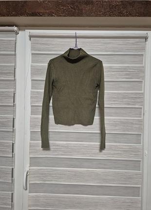 Лонгслив свечер гольф хаки