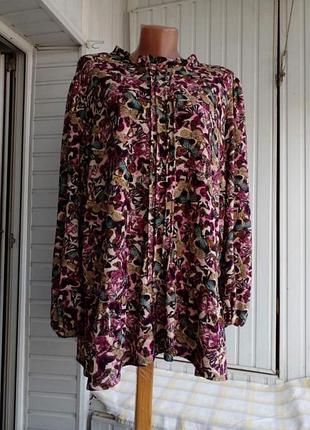 Красивый трикотажная блуза большого размера батал