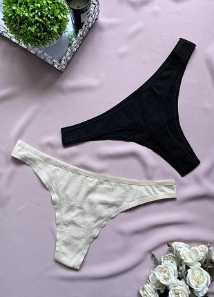 Базові котонові трусики, стринги, танга від esmara