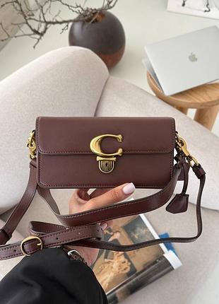 Сумка премиум coach studio baguette brown