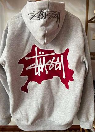 Стильне молодіжне тепле худі зіпка кофта з накатом  бавовна