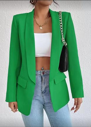 Стильний зелений піджак