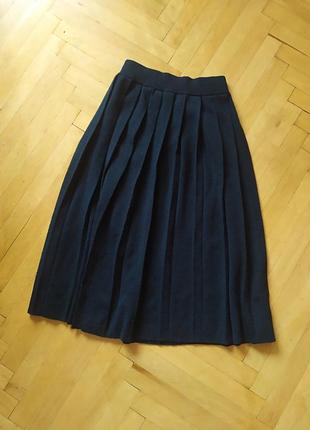 Шерстяная плиссированная юбка