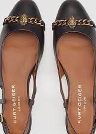 Кожаные туфли балетки kurt geiger