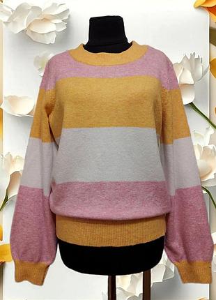 Брендовий в'язаний теплий светр джемпер пуловер великого розміру